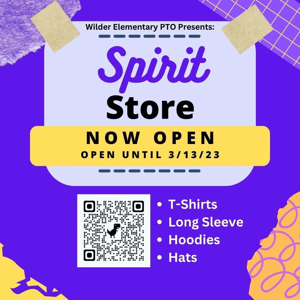 Brochure for Wilder PTO Spirit Store