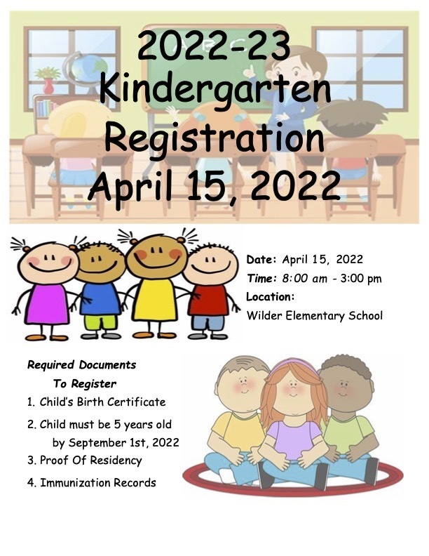 Kindergarten registration flyer