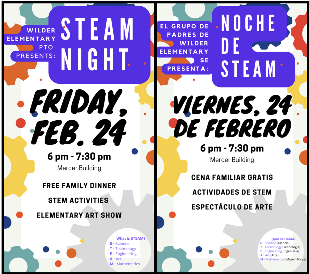 STEAM night flyers